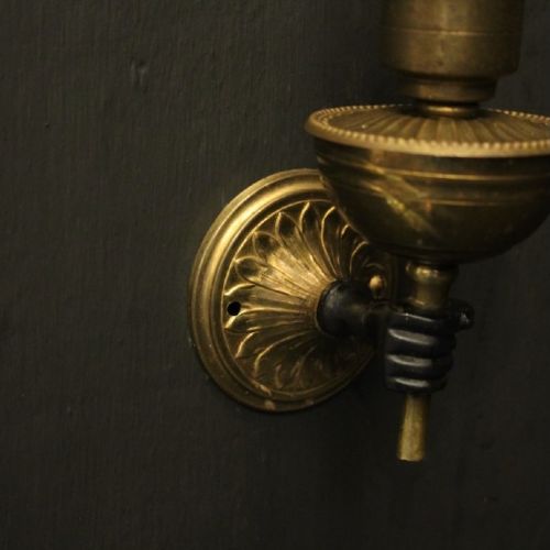 FRENCH PAIR OF SINGLE ARM EMPIRE WALL LIGHTS - ADDITIONAL PHOTO 6