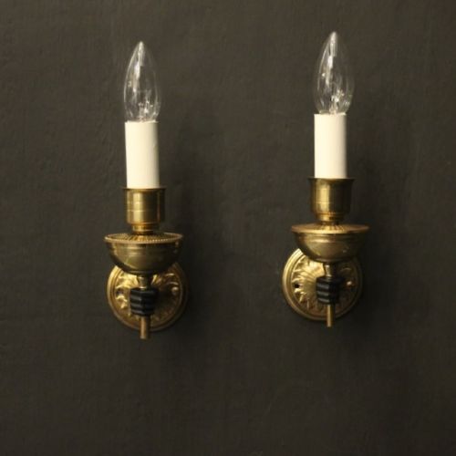 french pair of single arm empire wall lights - CATEGORY: ANTIQUE LIGHTING - DATED 1930