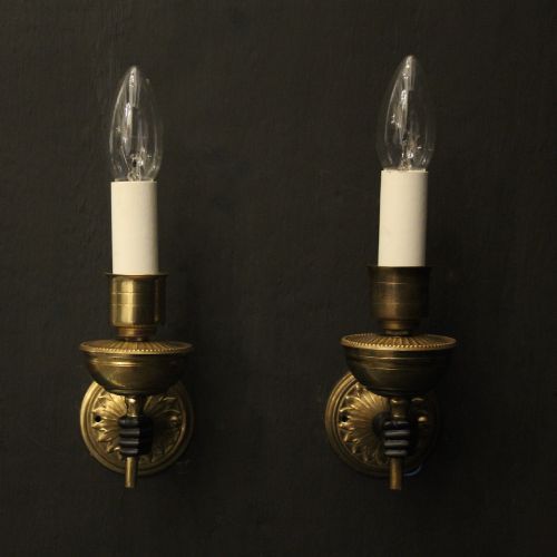 french pair of single arm empire wall lights - CATEGORY: ANTIQUE LIGHTING - DATED 1930