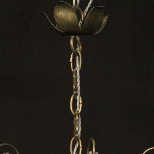 ITALIAN SILVER CRYSTAL GENOA 6 LIGHT CHANDELIER - ADDITIONAL PHOTO 9
