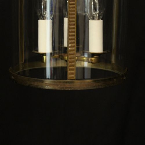 FRENCH GILDED CONVEX HALL ANTIQUE LANTERN - ADDITIONAL PHOTO 8