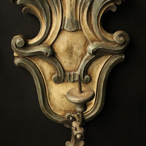 ITALIAN FLORENTINE PRICKET CANDLE SCONCES - ADDITIONAL PHOTO 3