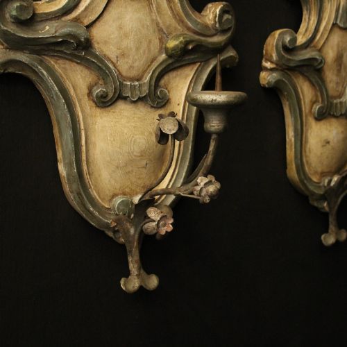 ITALIAN FLORENTINE PRICKET CANDLE SCONCES - ADDITIONAL PHOTO 8