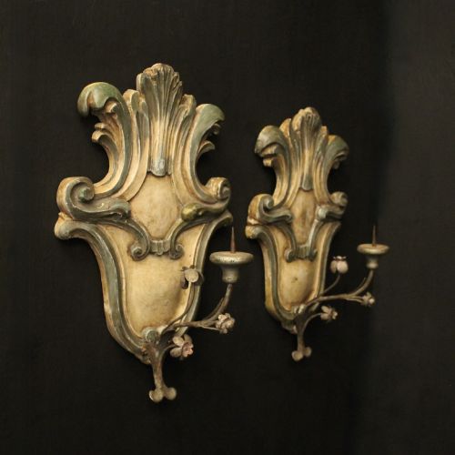 ITALIAN FLORENTINE PRICKET CANDLE SCONCES - ADDITIONAL PHOTO 9