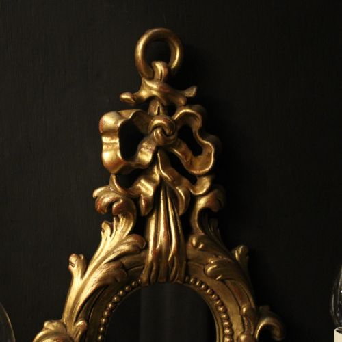 FRENCH PAIR GILTWOOD TWIN ARM GIRANDOLES - ADDITIONAL PHOTO 5