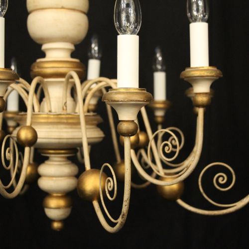 FLORENTINE 12 LIGHT POLYCHROME GILDED CHANDELIER - ADDITIONAL PHOTO 3
