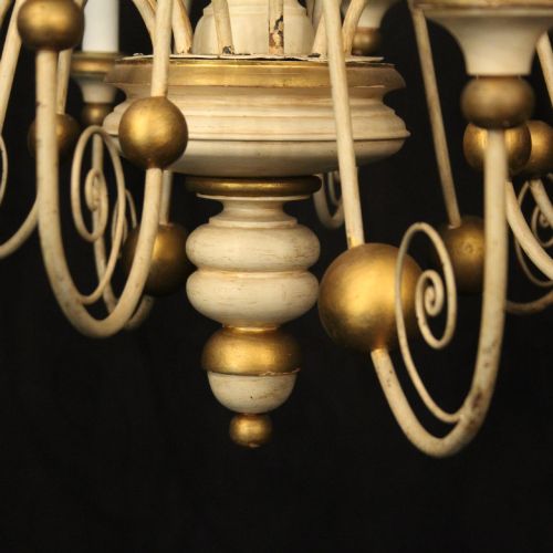 FLORENTINE 12 LIGHT POLYCHROME GILDED CHANDELIER - ADDITIONAL PHOTO 7