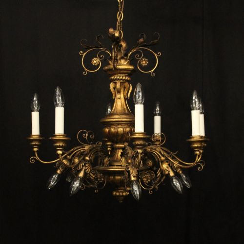 Florentine 16 Light Giltwood Chandelier