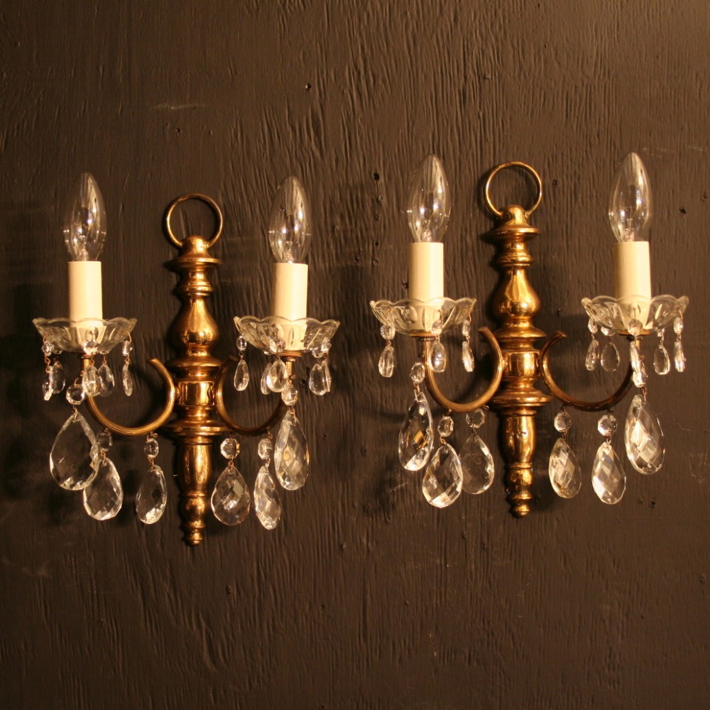 A French Set Of 6 Gilded Antique Wall Lights