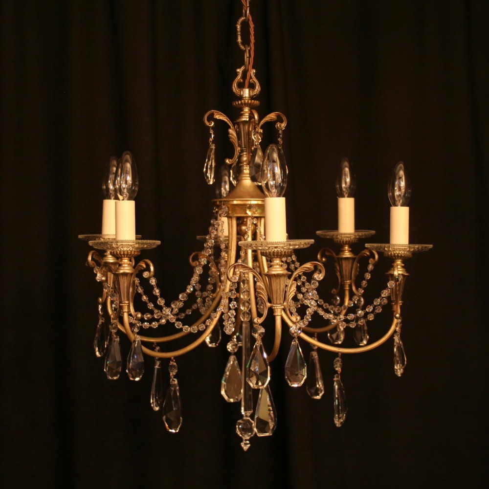 An Italian Silver 6 Light Antique Chandelier