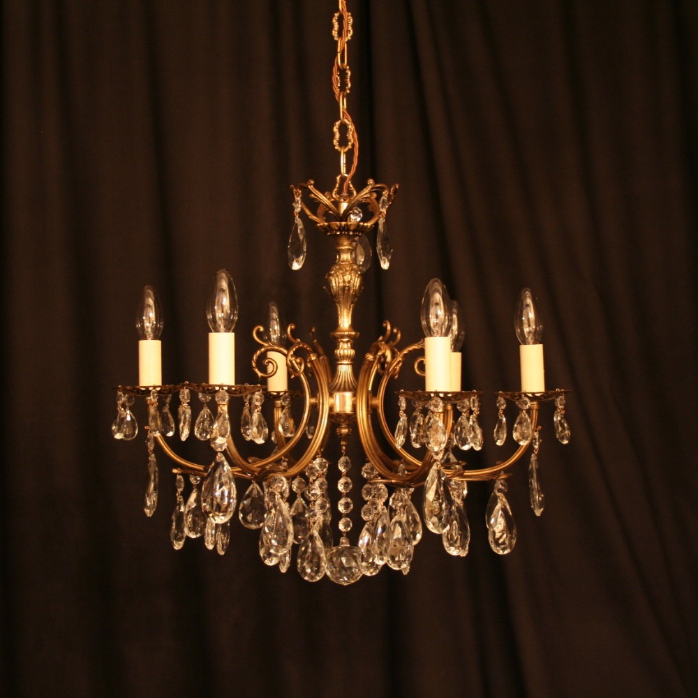 An Italian Silver 6 Light Antique Chandelier