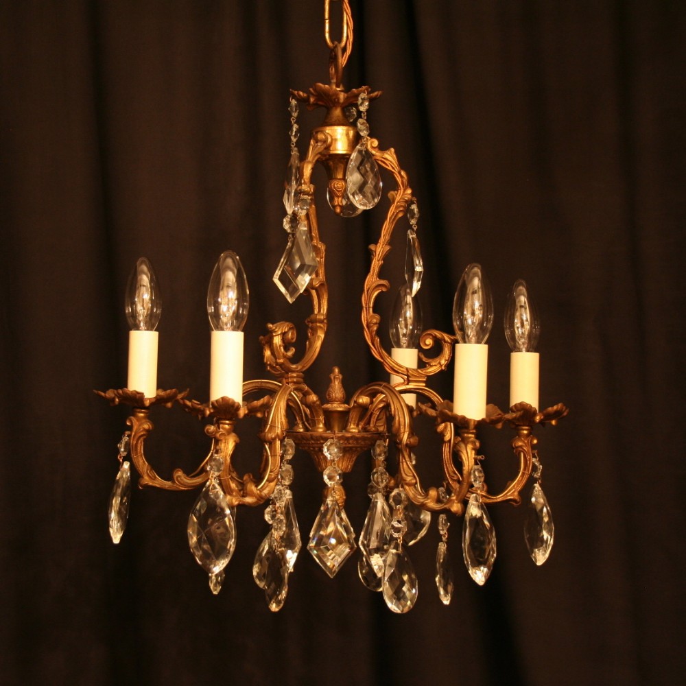 An Italian Birdcage Form Antique Chandelier