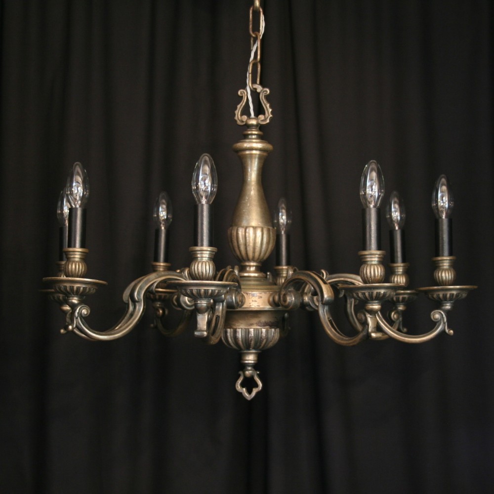 A French Silver 8 Branch Antique Chandelier