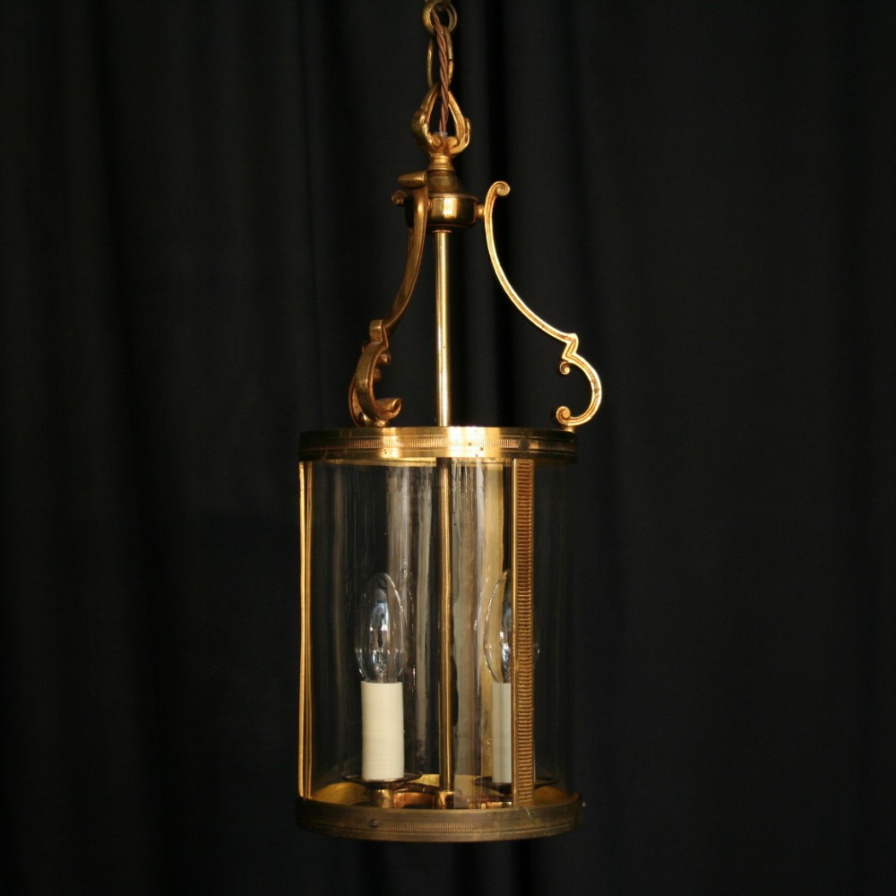 A French Twin Light Antique Hall Lantern