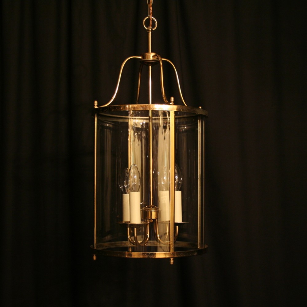 An English Brass Four Light Hall Lantern