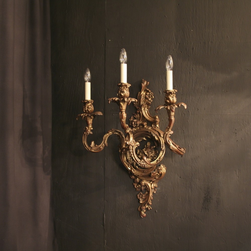 A French Monumental Single Antique Wall Sconce