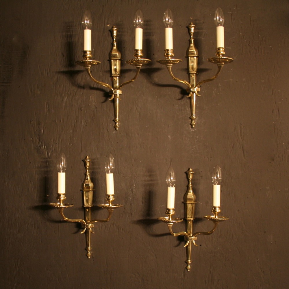 An English Set Of 4 Antique Wall Lights