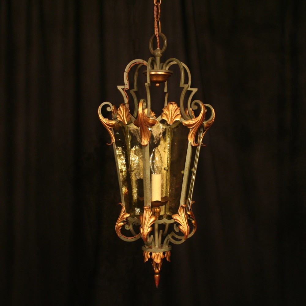 A French Toleware Single Light Antique Lantern