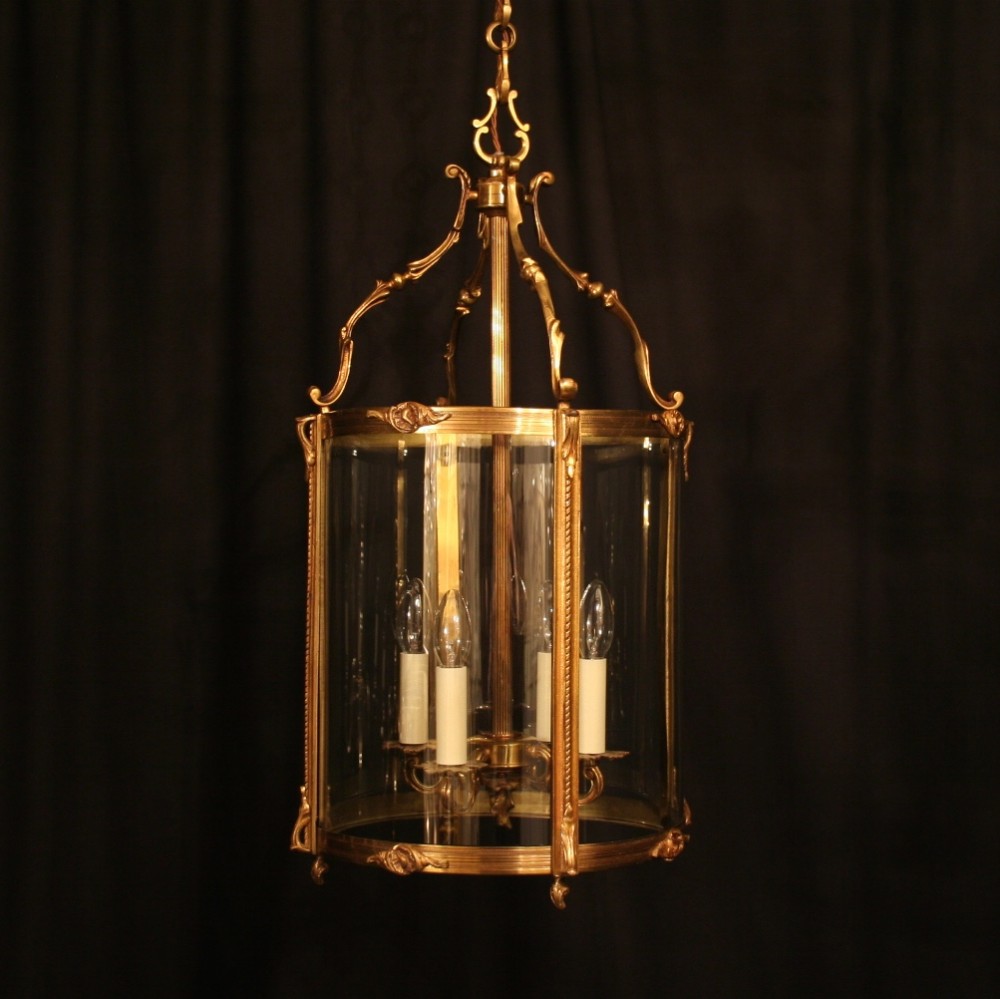 A Large French Gilded Bronze Antique Lantern
