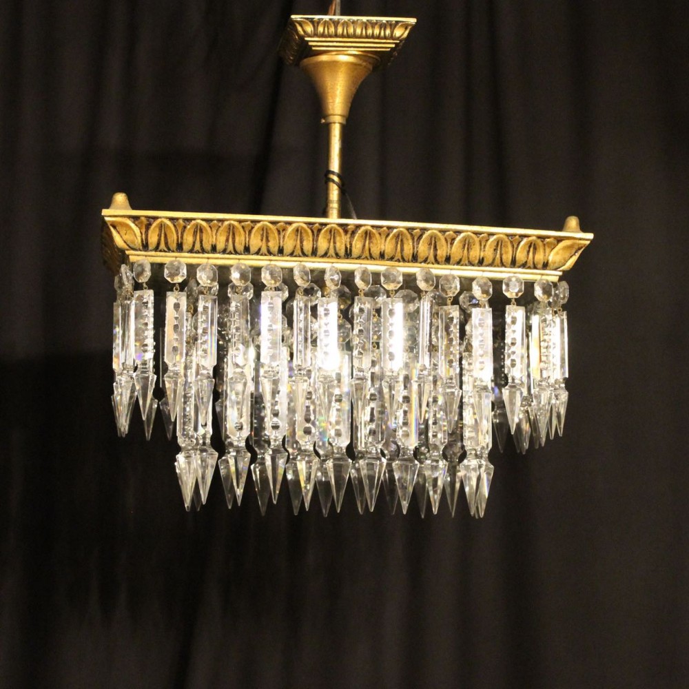 An Italian Gilded 4 Light Antique Chandelier