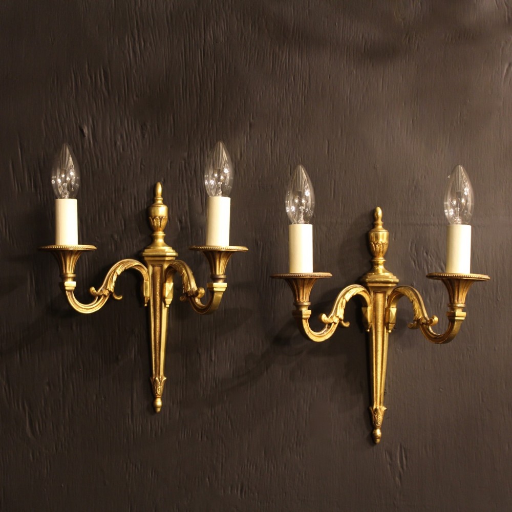 A French Set Of 4 Twin Arm Antique Wall Lights
