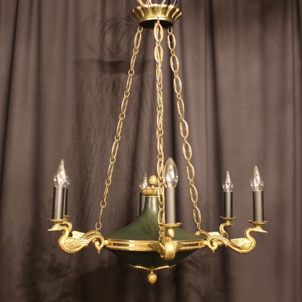 A French Empire 6 Light Antique Chandelier