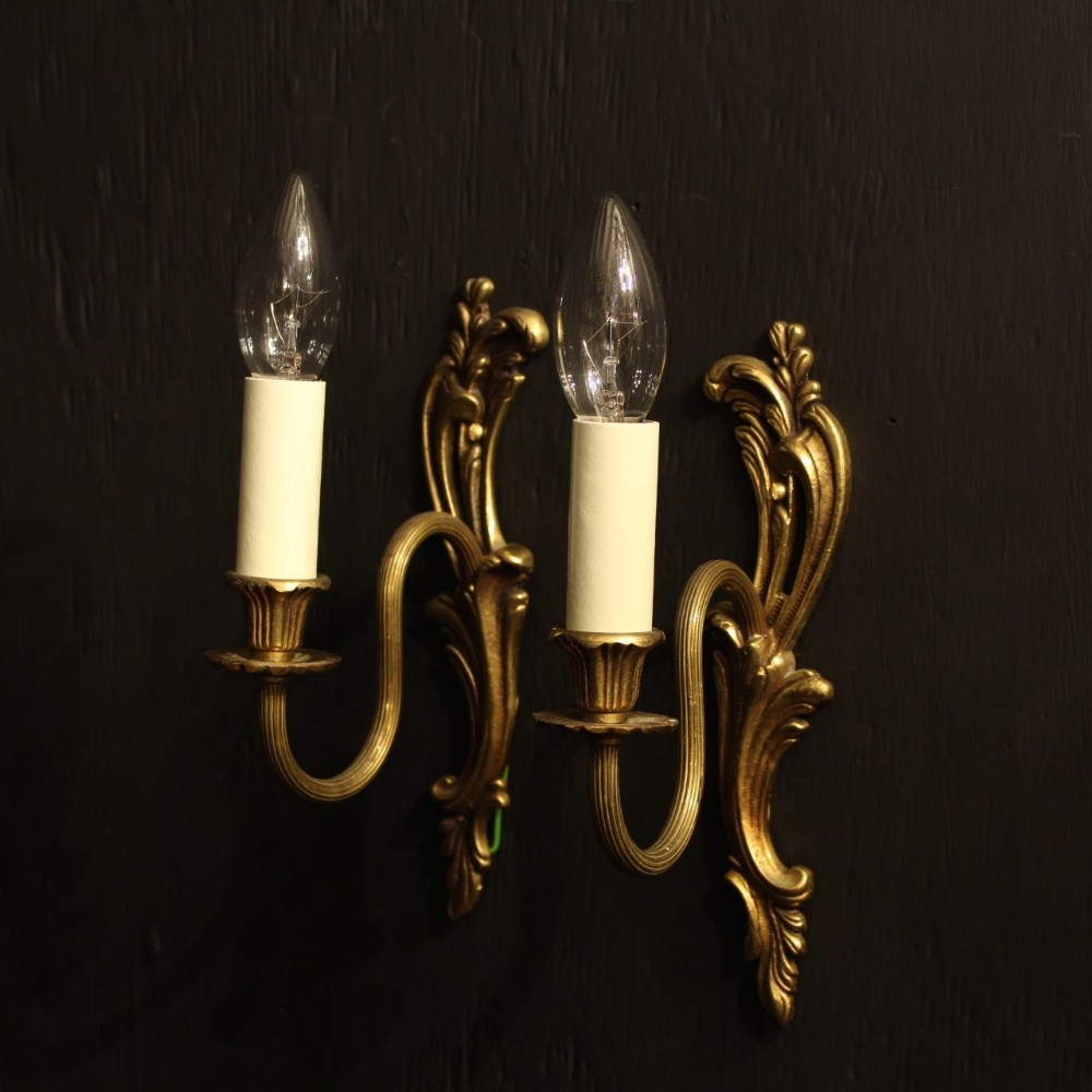 A Pair Of Single Arm French Wall Lights