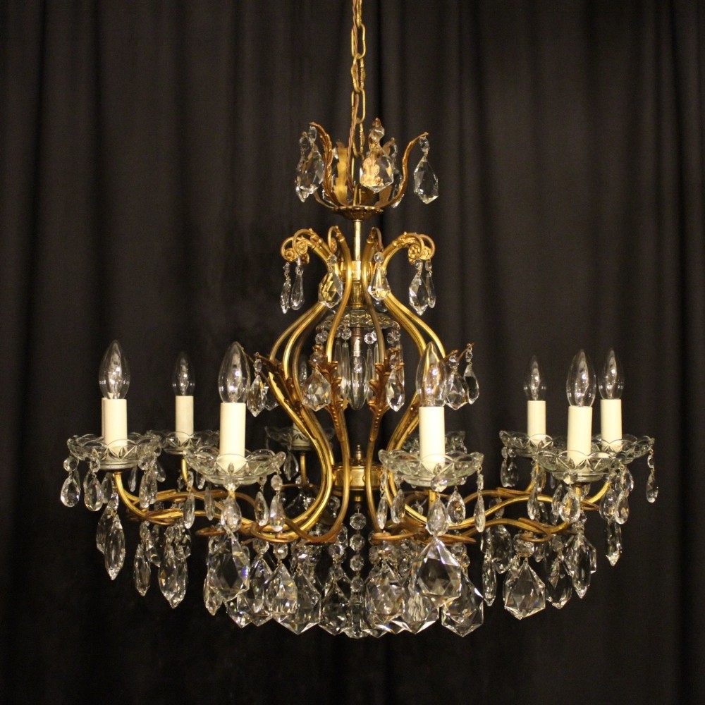 An Italian Gilded 11 Light Antique Chandelier