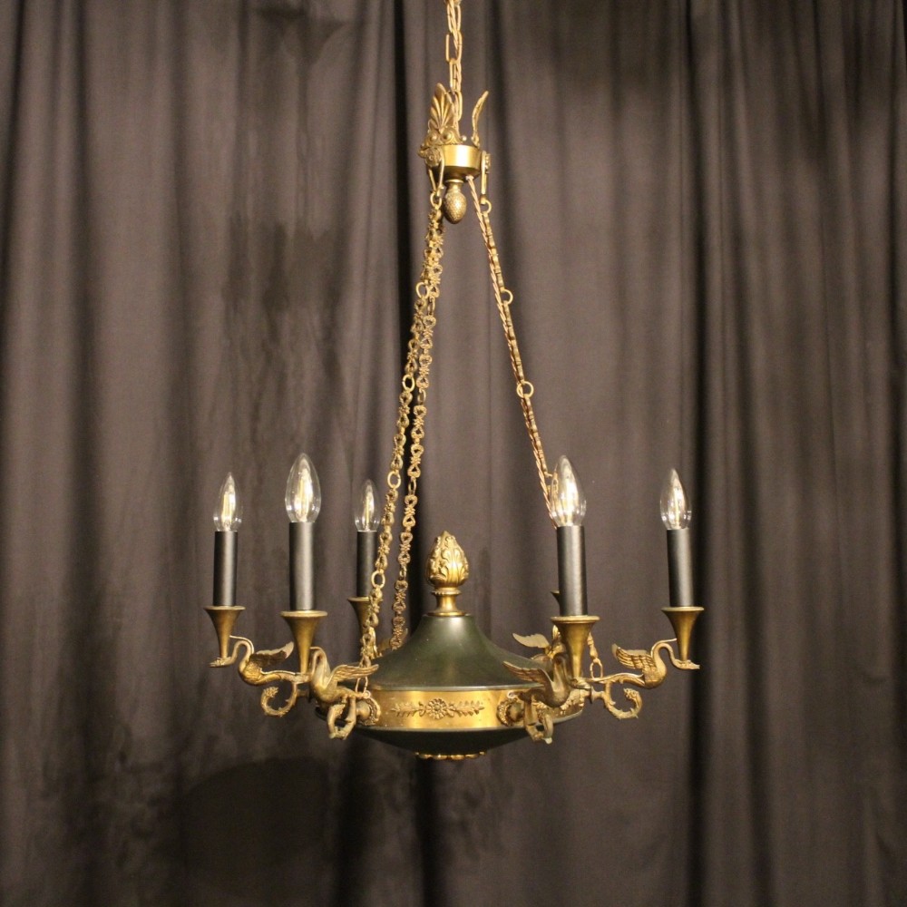 A French Empire 6 Light Antique Chandelier