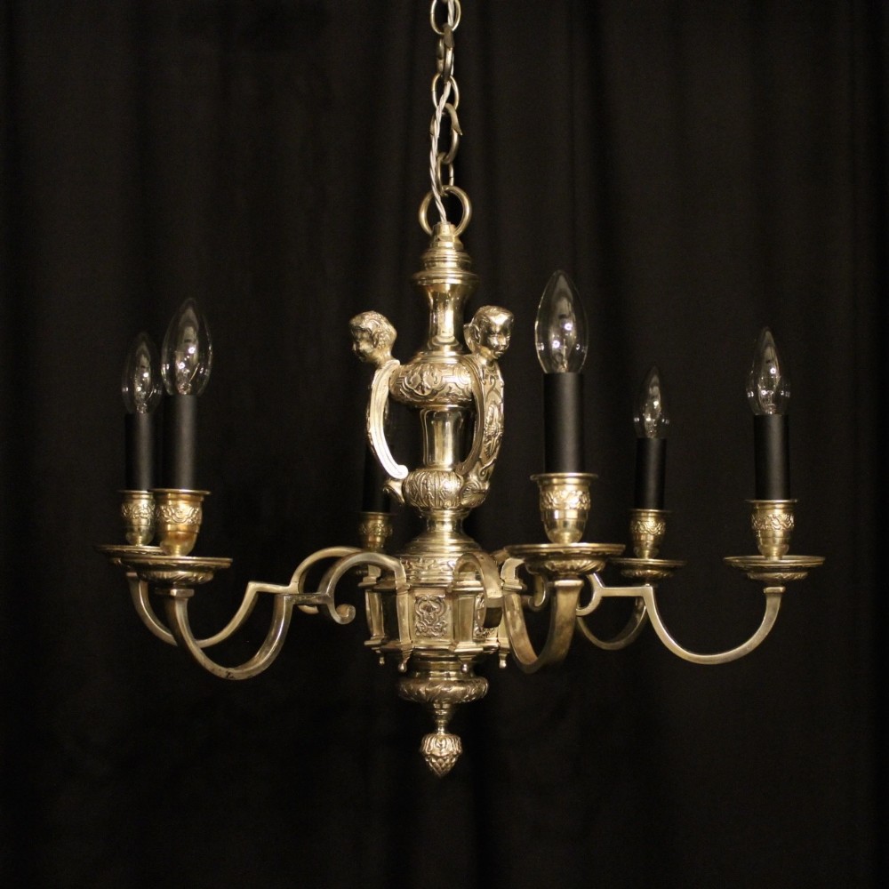 An English Silver 6 Branch Chandelier