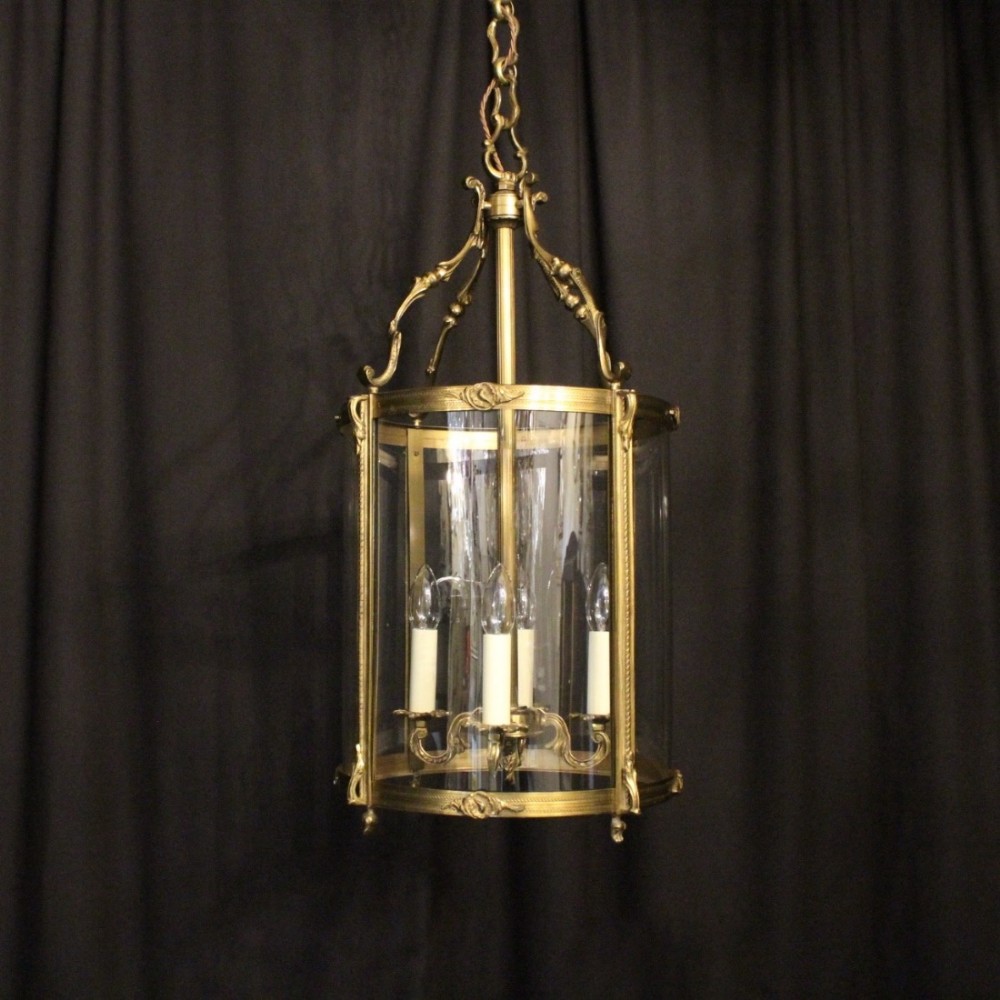 A Large French Gilded Bronze 4 Light Antique Lantern