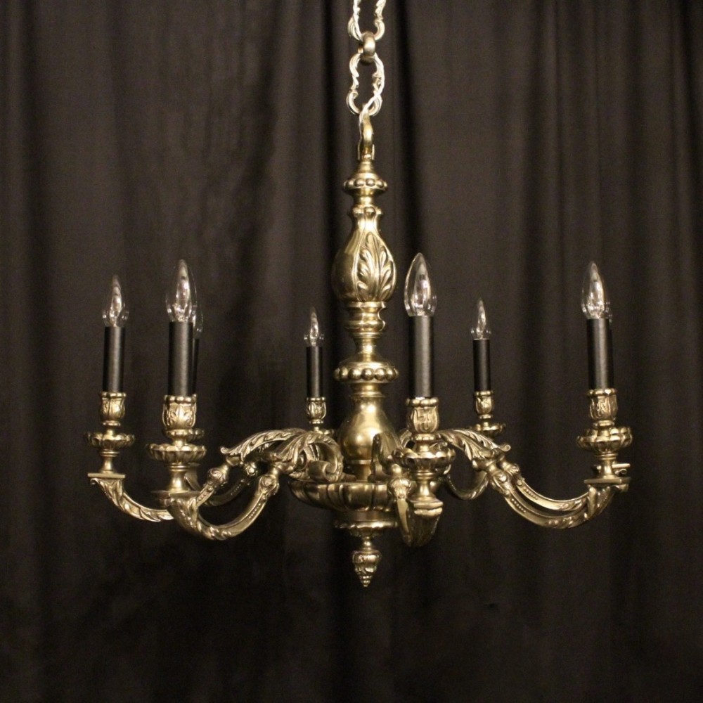 A French Silver Gilded 8 Light Chandelier