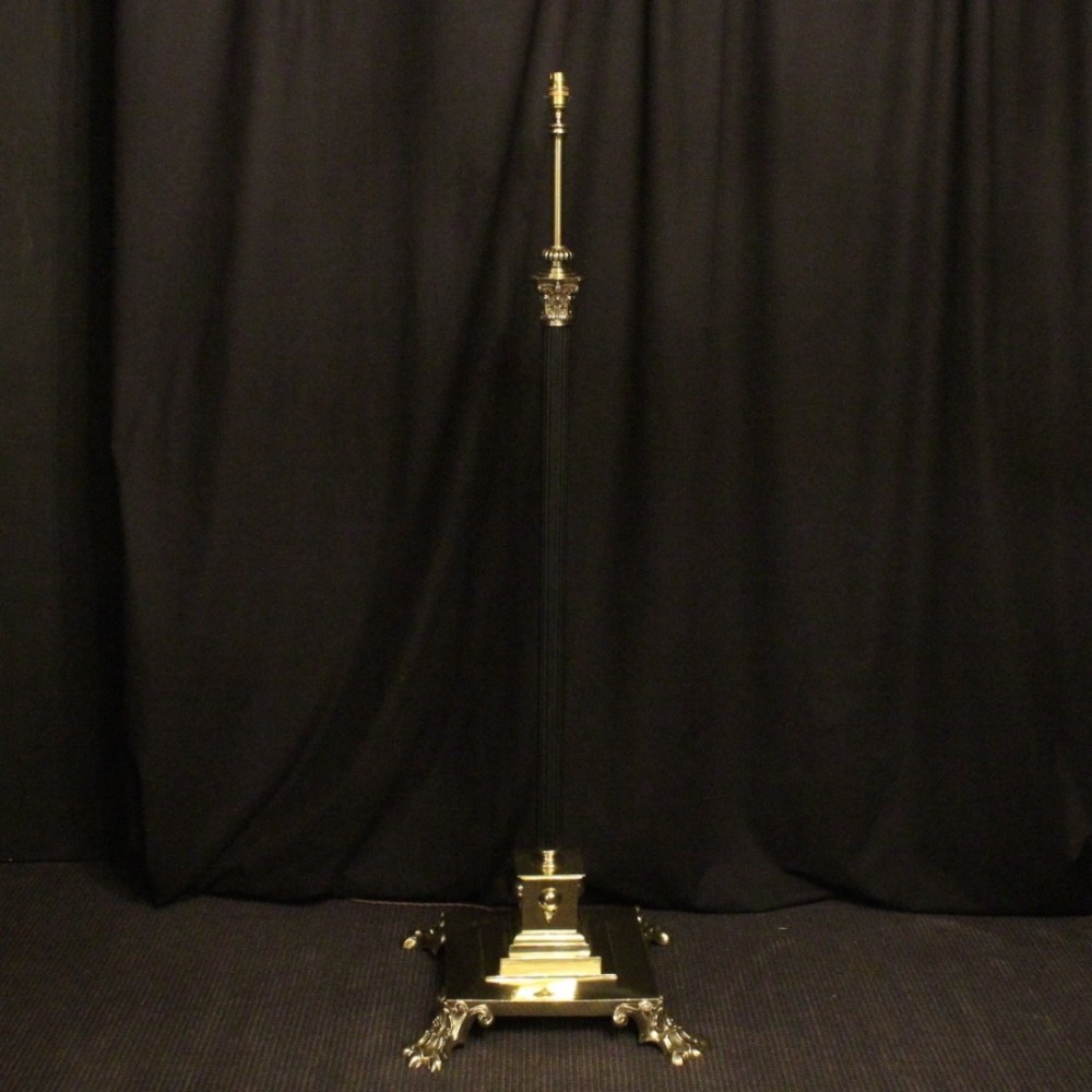 An English Cast Brass Antique Standard Lamp