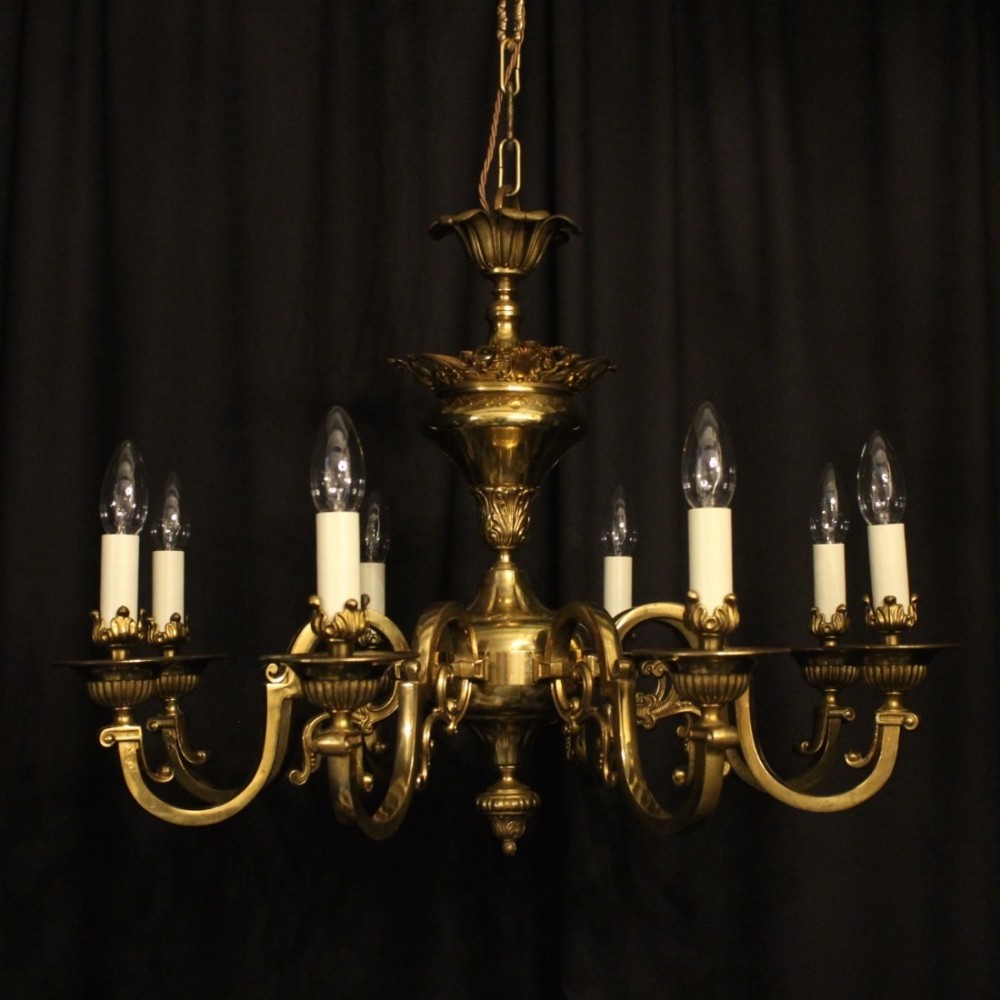 A French Gilded 8 Light Chandelier