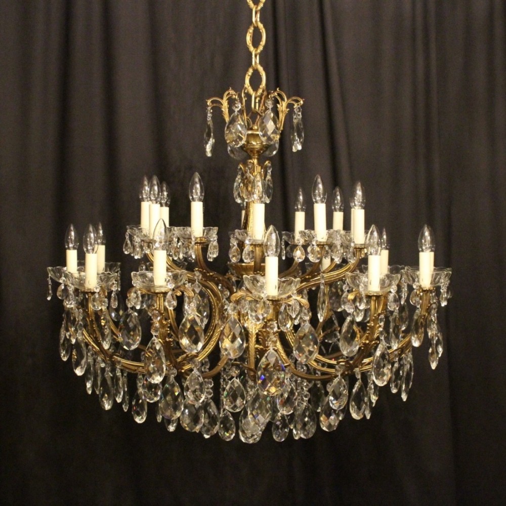 Italian Gilded 24 Light Antique Chandelier