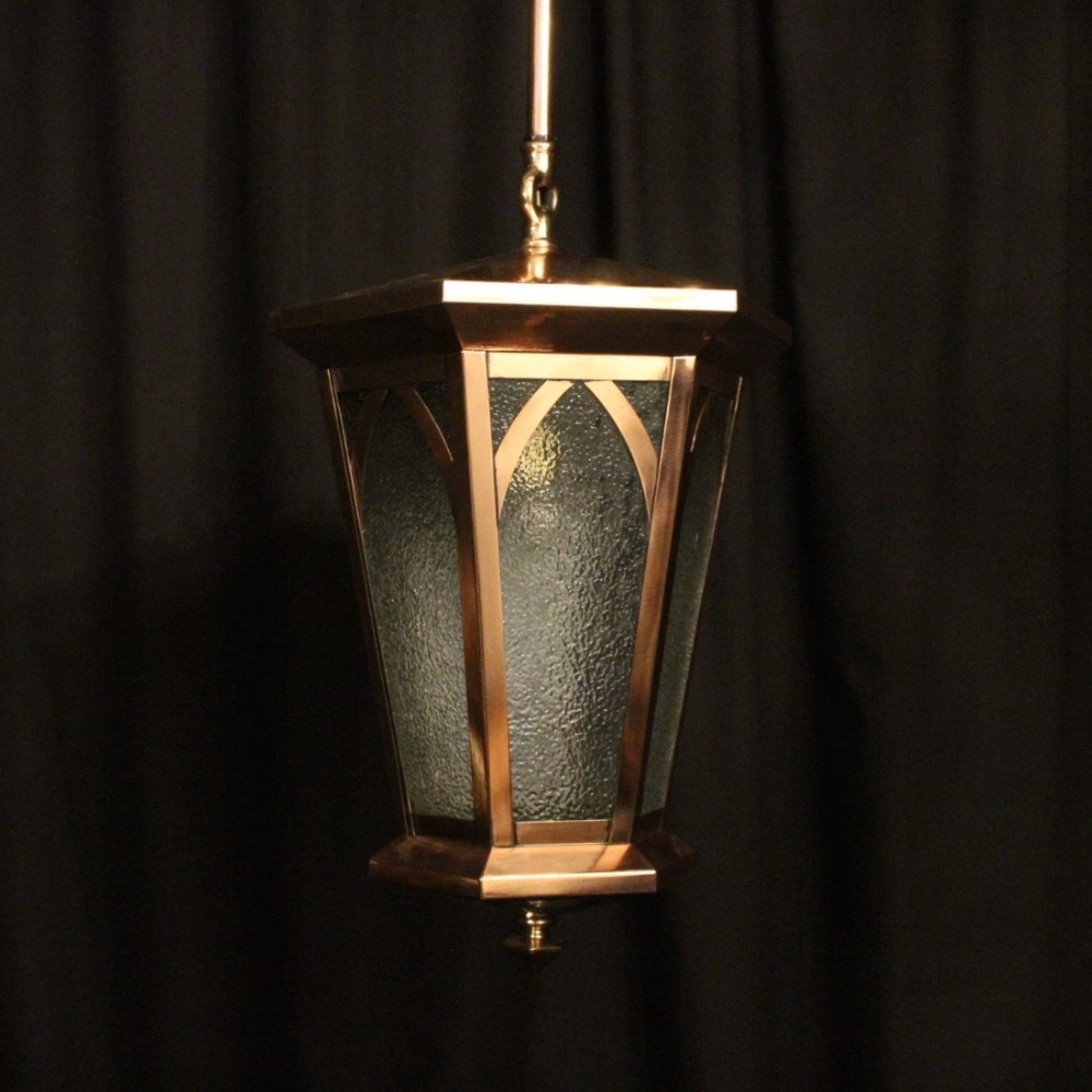 English Copper Exterior Antique Lantern