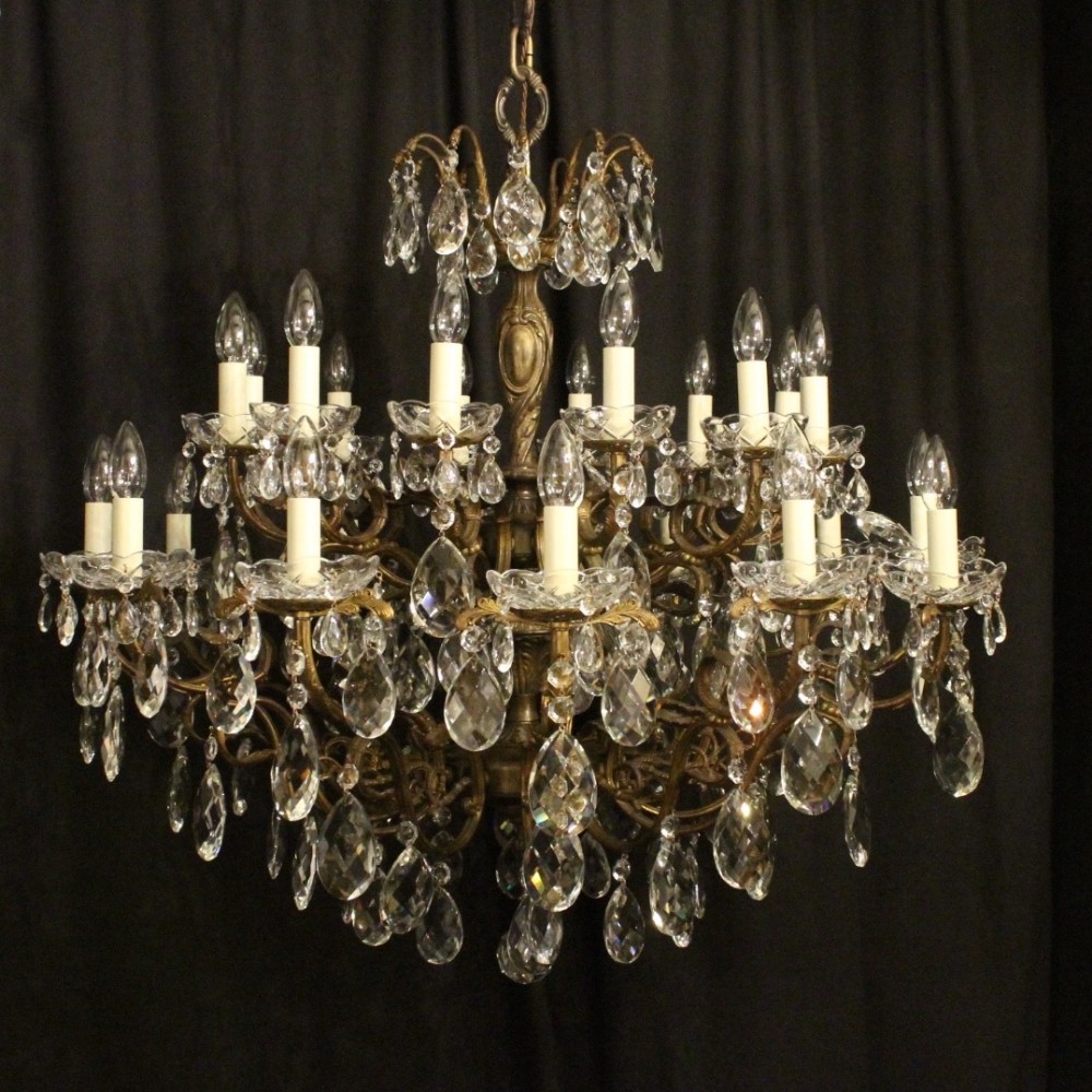Italian Gilded 24 Light Antique Chandelier