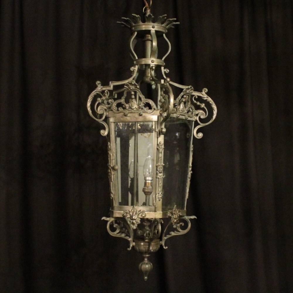 French Bronze Gasolier Antique Hall Lantern