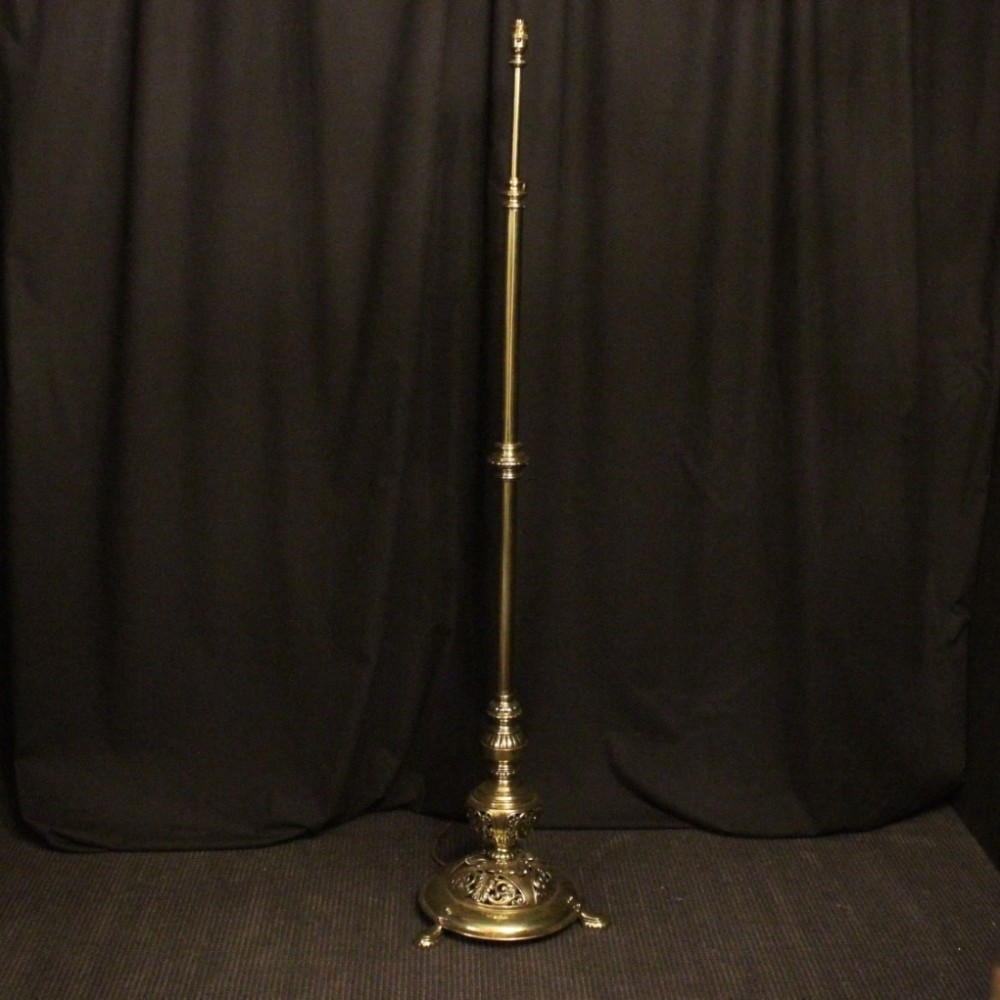 English Brass Telescopic Standard Lamp