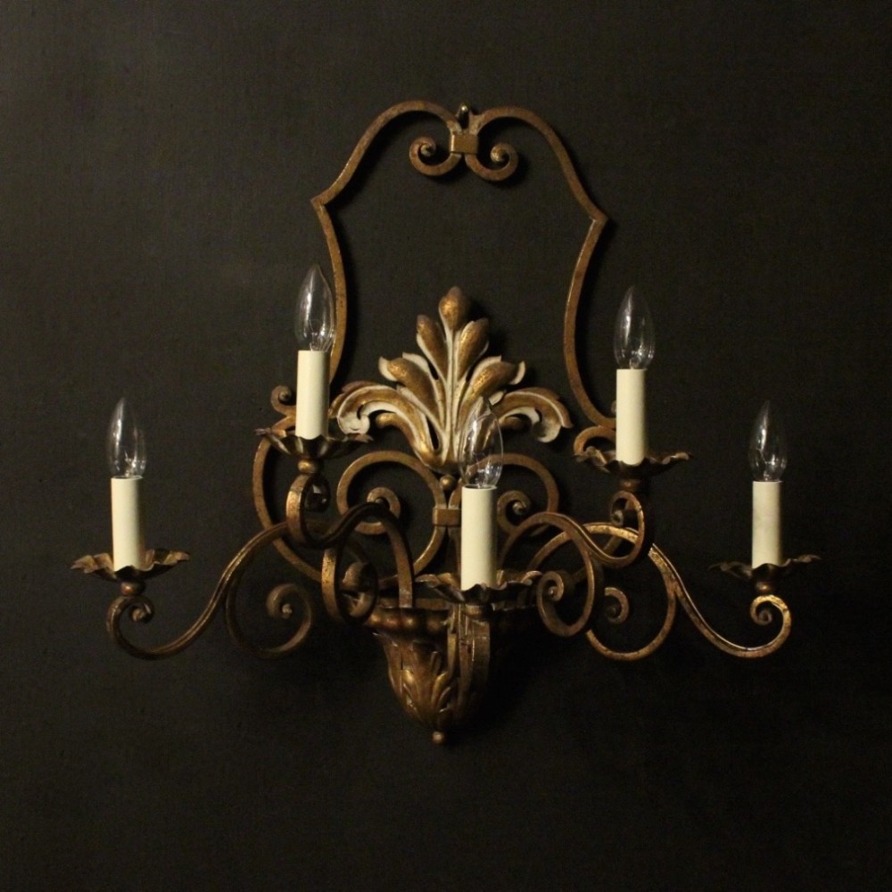 Italian Florentine Single Large Wall Light
