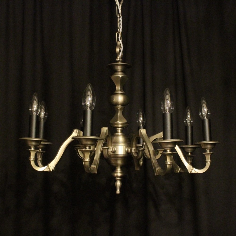 Flemish Burnished Silver 8 Light Chandelier