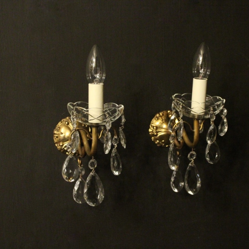 Italian Single Arm Gilded Wall Lights