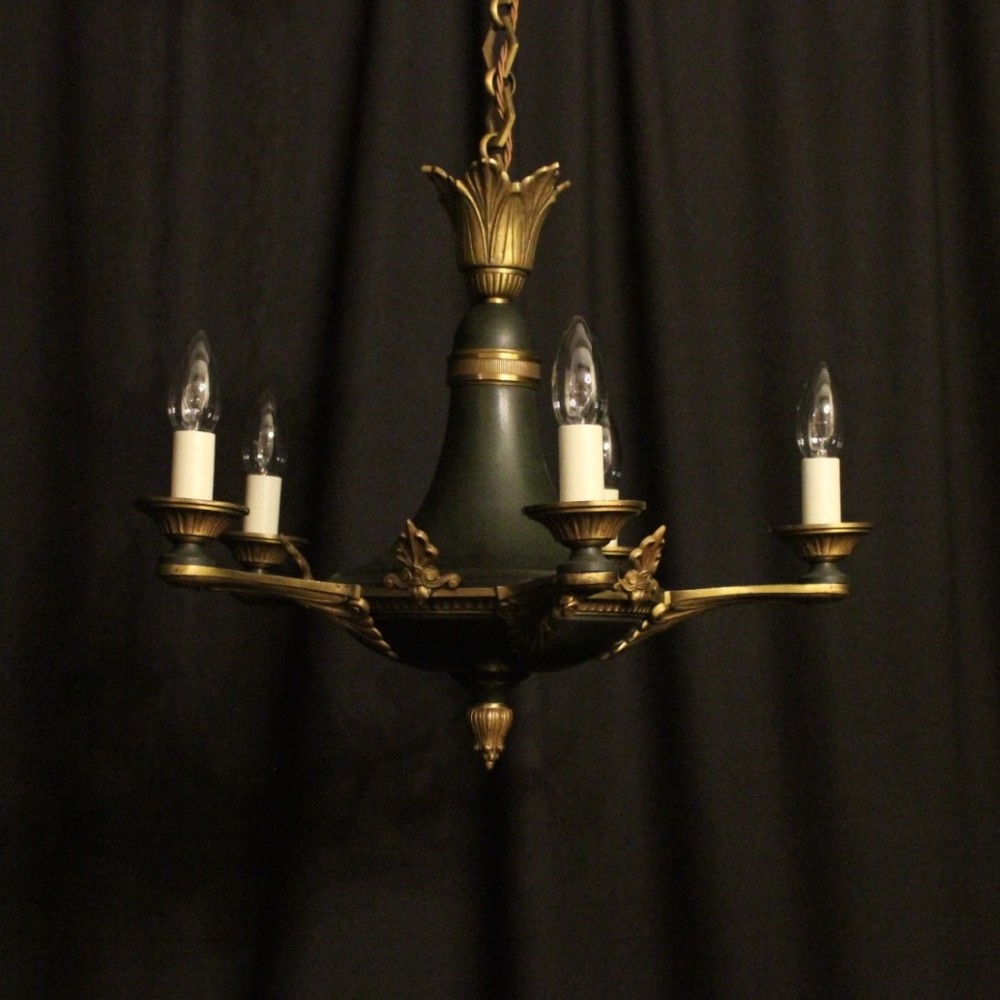 French Empire 5 Light Antique Chandelier