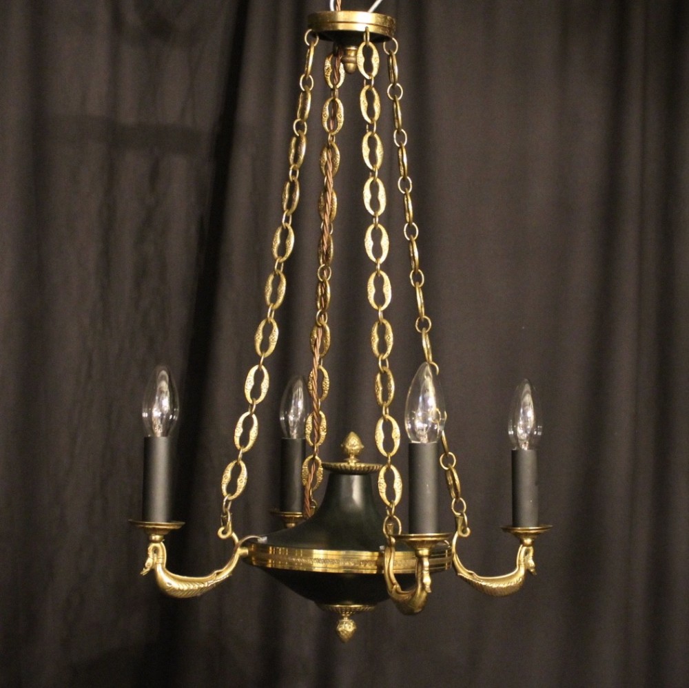 French Empire 4 Light Antique Chandelier