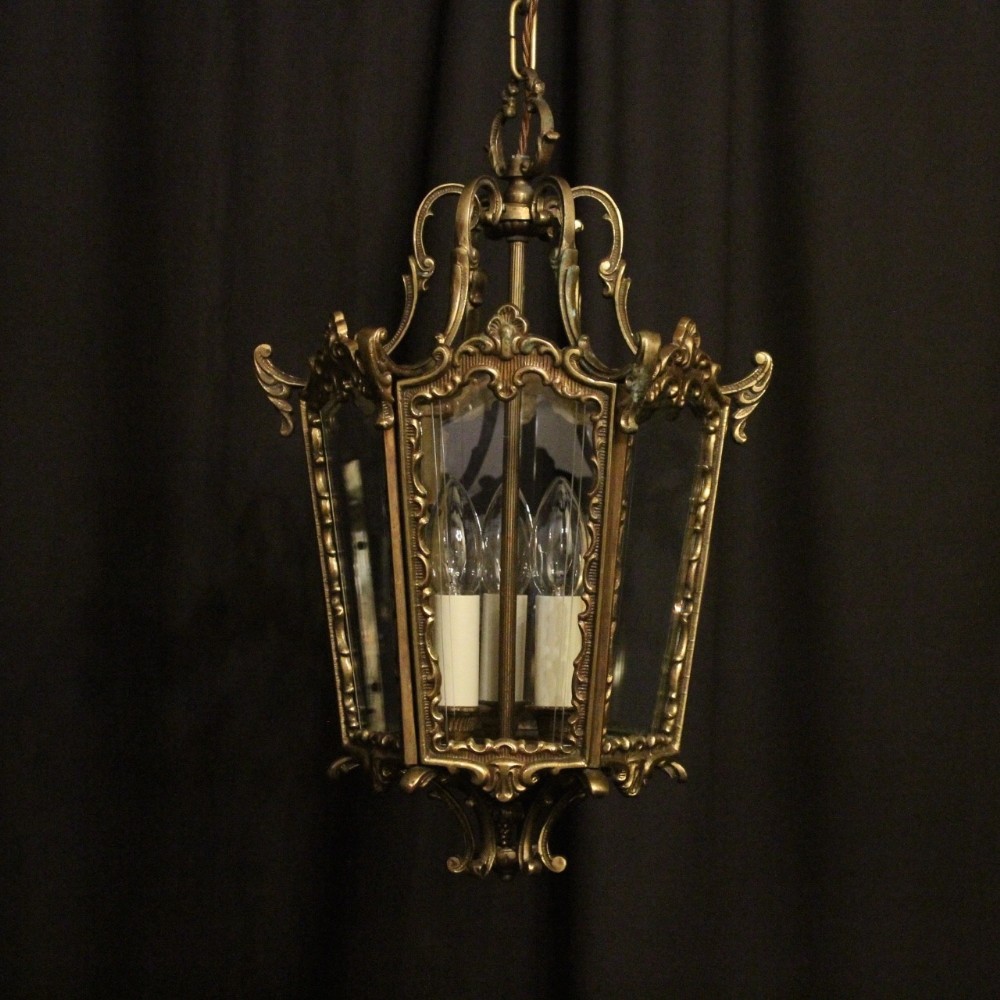 Italian Triple Light Antique Hall Lantern