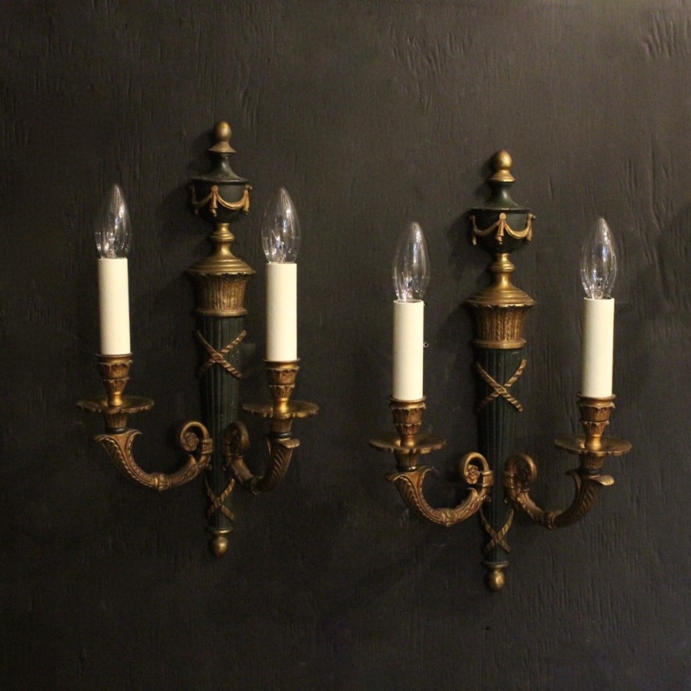 French Pair Of Empire Antique Wall Lights
