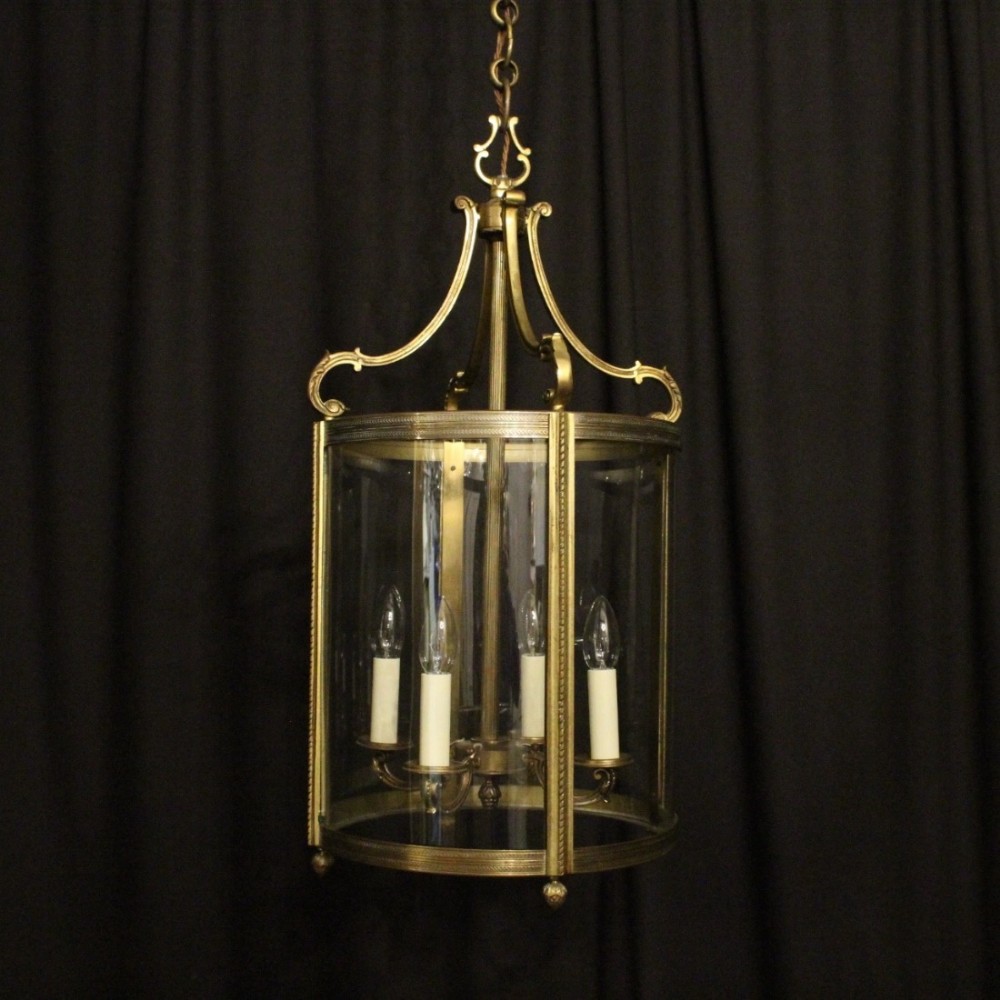 French Gilded Bronze Antique Lantern