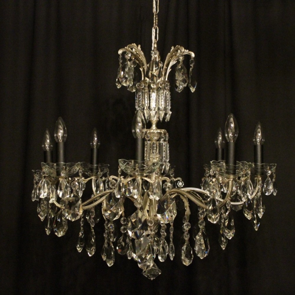 Italian Silver Gilded 8 Light Antique Chandelier