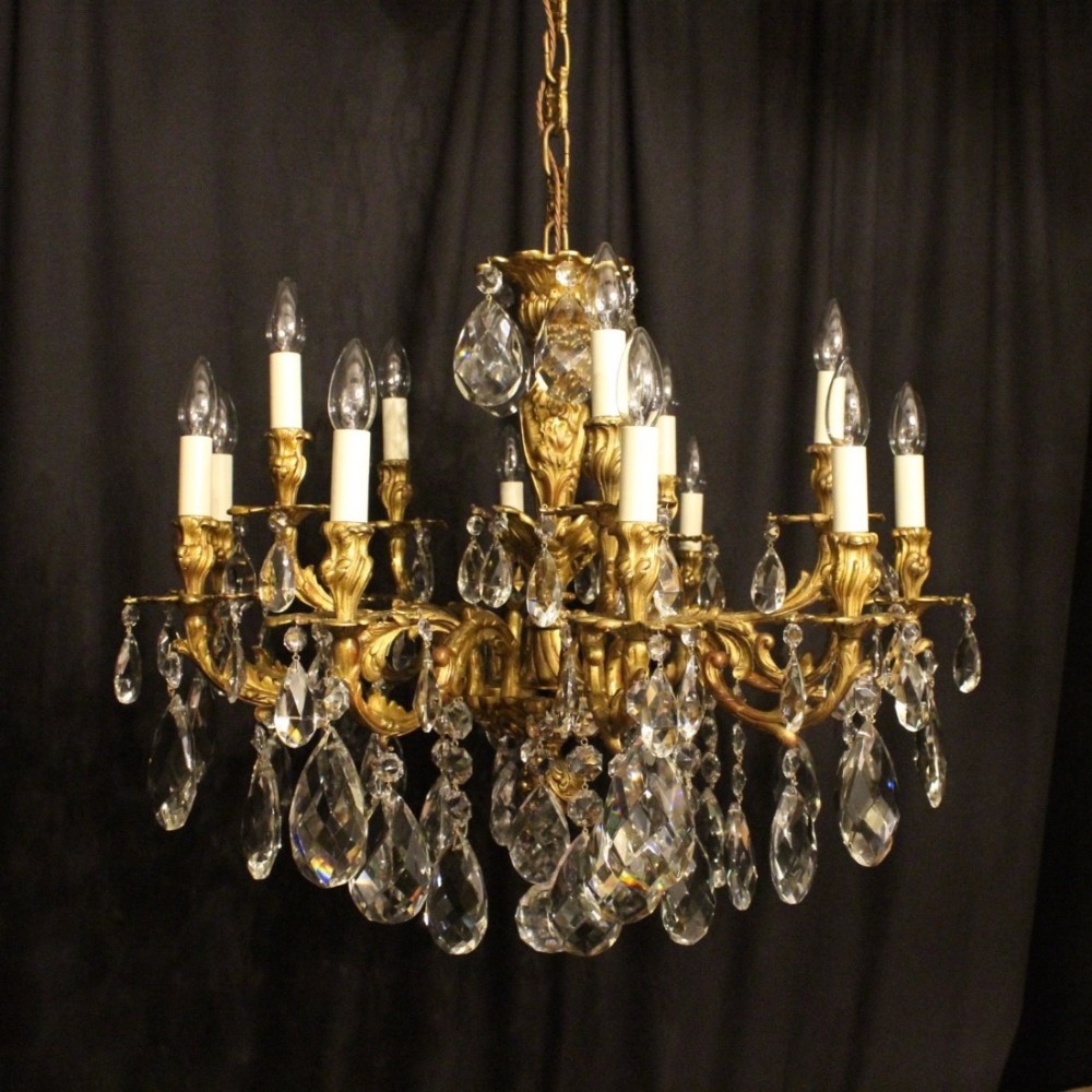 Italian Gilded Bronze Antique Chandelier