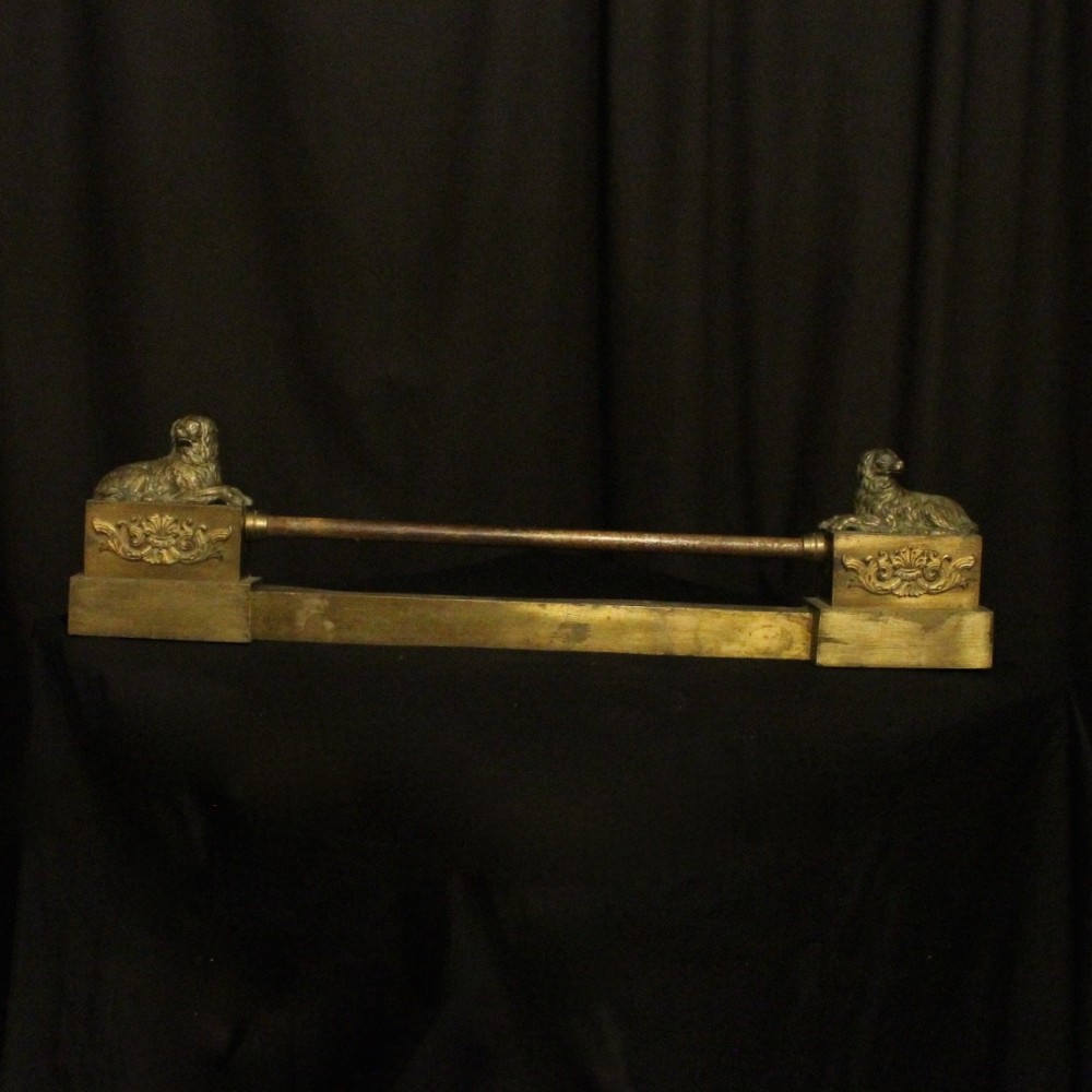 French Bronze Dog Extendable Fire Fender